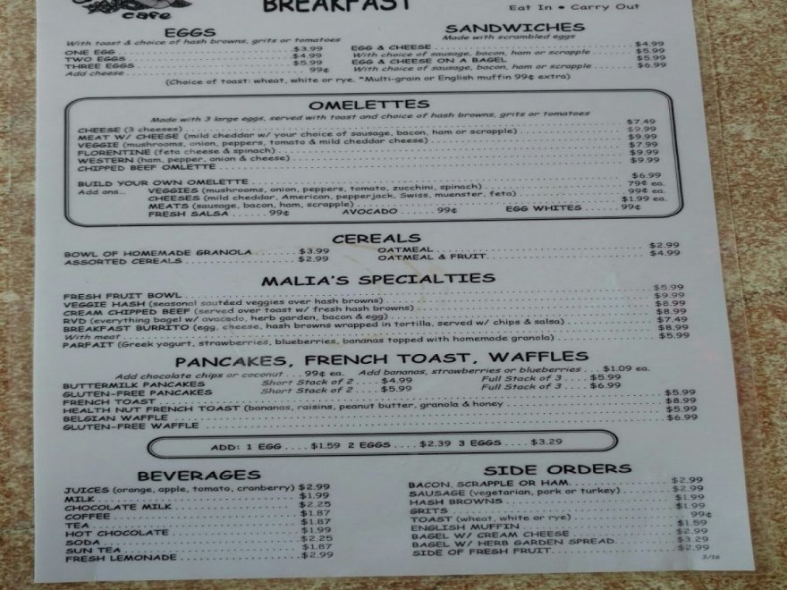 Malia's Cafe